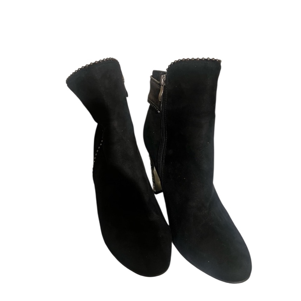Nancy Li Suede Crystal Heel Booties – Size 10 - Picture 6 of 9
